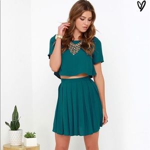 One and the Same Dark Teal Two-Piece Dress